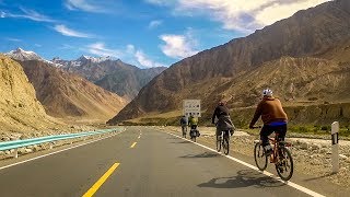 Karakoram Highway in HD Cycling from Pakistan to Kashgar China [upl. by Lehcnom]