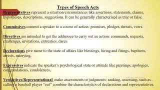 Language amp Linguistics Pragmatics  Speech Acts amp Speech Act Theory [upl. by Harts709]