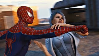 SpiderMan PS4 Silver Lining DLC  Spiderman vs Silver Sable Boss Fight [upl. by Anairt990]