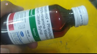 Sinarest Syrup  Chlorpheniramine Maleate Phenylephrine amp Paracetamol  Sodium Citrate Syrup [upl. by Elladine567]