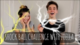 Shock Ball Challenge With Zoella  ThatcherJoe [upl. by Noelc]