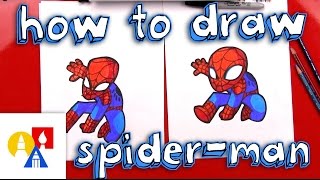 How To Draw Cartoon SpiderMan [upl. by Toomin528]