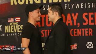 The Full Carlos Cuadras vs Juan quotEl Galloquot Estrada FaceOff video [upl. by Chrisse473]