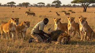 He Freed a Lion from Barbed Wire What the Lions Do Next Will Leave You Speechless [upl. by Nivej]