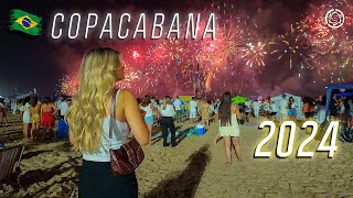 New Years Eve in Copacabana 2024 🇧🇷 Reveillon Rio de Janeiro Brazil 【 4K UHD 】 [upl. by Lonna444]