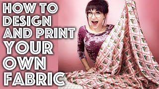 How to Design and Print Your Own Fabric Step by Step Tutorial  Sew Anastasia [upl. by Kriss322]