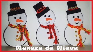 Cómo hacer un Muñeco de Nieve  Foam Snowman DIY Christmas Ornament Simple y Creativo [upl. by Jarad]