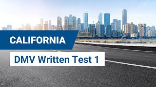 2024 California DMV Written Test 1 [upl. by Darom]