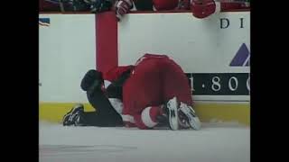 Claude Lemieux hit on Kris Draper 1996 Playoffs  CBC Feed [upl. by Eicyaj728]