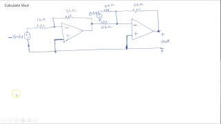 Example 1 Cascaded Op Amp circuit [upl. by Eiramanad36]