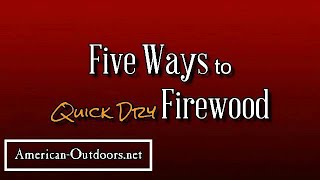 5 Ways To Dry Unseasoned Firewood [upl. by Lula38]