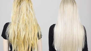 HOW TO Remove Brass From Blonde hair  Tone Hair AT HOME [upl. by Chretien]