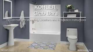 KOHLER Grab Bars  Recommended Mounting Locations and Installation Instructions [upl. by Monjo273]