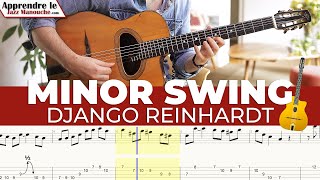 Minor Swing Django Reinhardt  Solo et tablature Gyspy jazz free tab [upl. by Leinahtam78]