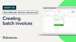 How to create batch invoices  QuickBooks Online Advanced [upl. by Bonnice411]