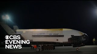 Air Force X37B spaceplane successfully returns to earth after 780day mission [upl. by Verdi]