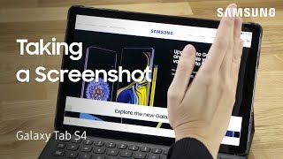 How to take a screenshot on your Galaxy Tab S4  Samsung US [upl. by Kahle384]