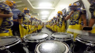 LT Drumline Football Team March Out Tenor Cam [upl. by Aneroc921]