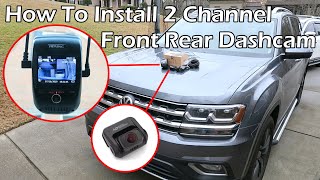 How To Install 2 Channel Front amp Rear Dashcam [upl. by Lawford]