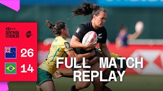 Black Ferns 7s survive Brazil scare  New Zealand v Brazil  Full Match Replay  Dubai HSBC SVNS [upl. by Nairdna]