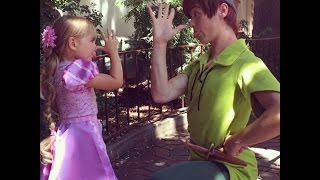 This little girl wears the cutest homemade costumes to Disneyland [upl. by Atinrehs]