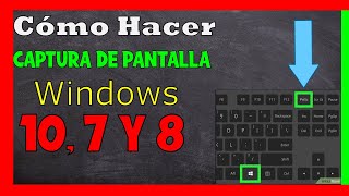 Como Tomar Captura de Pantalla en Computadora ✅ Windows 10 Windows 7 y 8 [upl. by Suhcnip]