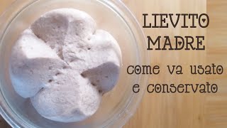 LIEVITO MADRE come va usato e conservato [upl. by Jopa]