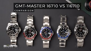 Rolex GMTMaster II 16710 vs 116710 Comparison  Vintage Pre Ceramic Vs New Ceramic [upl. by Eidnahs]