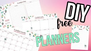 DIY Planificador mensual semanal diario y bloc de notas totalmente GRATIS — DIY FREE PLANNERS [upl. by Creight]