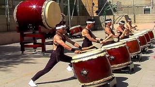 Japanese Drums by Shumei Taiko  NEW VERSION [upl. by Tezzil]