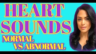 HEART SOUNDS NORMAL VS ABNORMAL AUDIO [upl. by Anaeel225]