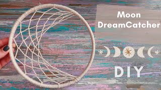 Moon Dreamcatcher DIY easy step by step tutorial [upl. by Nimrak]