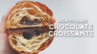 How to make Chocolate Croissants  Pain au Chocolat  Chocolatine Recipe [upl. by Alimhaj826]