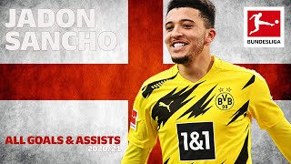 Jadon Sancho  All Goals and Assists 202021 [upl. by Aihsel]