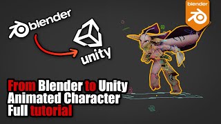 Exporting animated character from Blender to Unity  full tutorial [upl. by Aibsel]