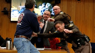 Larry Nassar victims father attempts attack in court [upl. by Nairam]