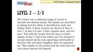 28 GCSE language analysis Hartop paper paper 1 question 2 [upl. by Merp354]