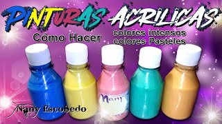 CÓMO HACER PINTURAS ACRILICAS CASERAS [upl. by Echikson408]