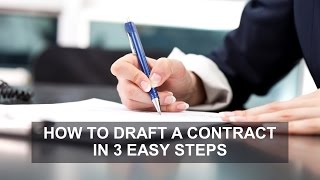 How to Draft a Contract in 3 Easy Steps [upl. by Child37]