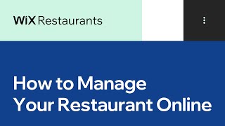 Wix eCommerce  How to Take Your Restaurant Online [upl. by Norre669]