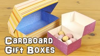 DIY Cardboard Gift Boxes [upl. by Marena]