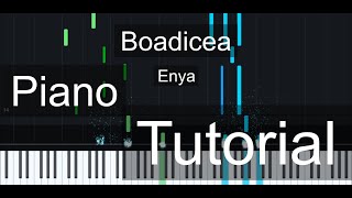 Enya  Boadicea  Piano Tutorial [upl. by Rolph104]