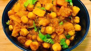 EASY CHICKPEA CURRY WITH POTATOES USING CANNED BEANS  QUICK ALOO CHANA MASALA RECIPE [upl. by Sayer]