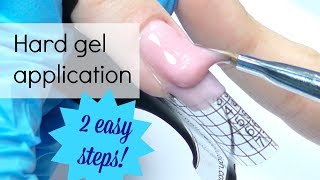 Hard gel application on forms for beginners [upl. by Htiekal]