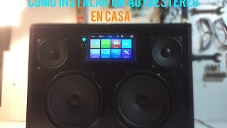 COMO INSTALAR UN AUTOESTEREO EN CASA  CAR AUDIO [upl. by Eniffit]