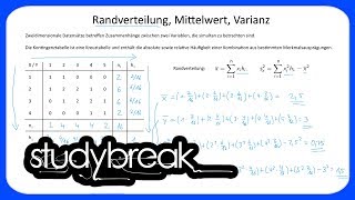 Randverteilung Mittelwert Varianz  Statistik [upl. by Adnuhs]