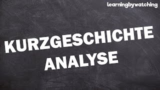 Kurzgeschichte Analyse einfach erklärt [upl. by Lyrpa]