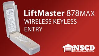 How to Program and Install the LiftMaster 878MAX wireless keyless Entry [upl. by Enelloc768]