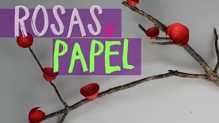 ¿Cómo hacer rosas de papel Flores de papel fáciles [upl. by Rind494]