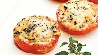 Fresh Tomato Recipe Baked Parmesan Tomatoes [upl. by Annaira]